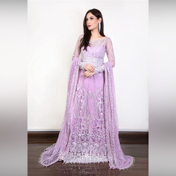 AYESHA SHOAIB MALIK PAKISTANI AUTHENTIC LUXURY DESIGNER DRESS - Picture 2 of 13